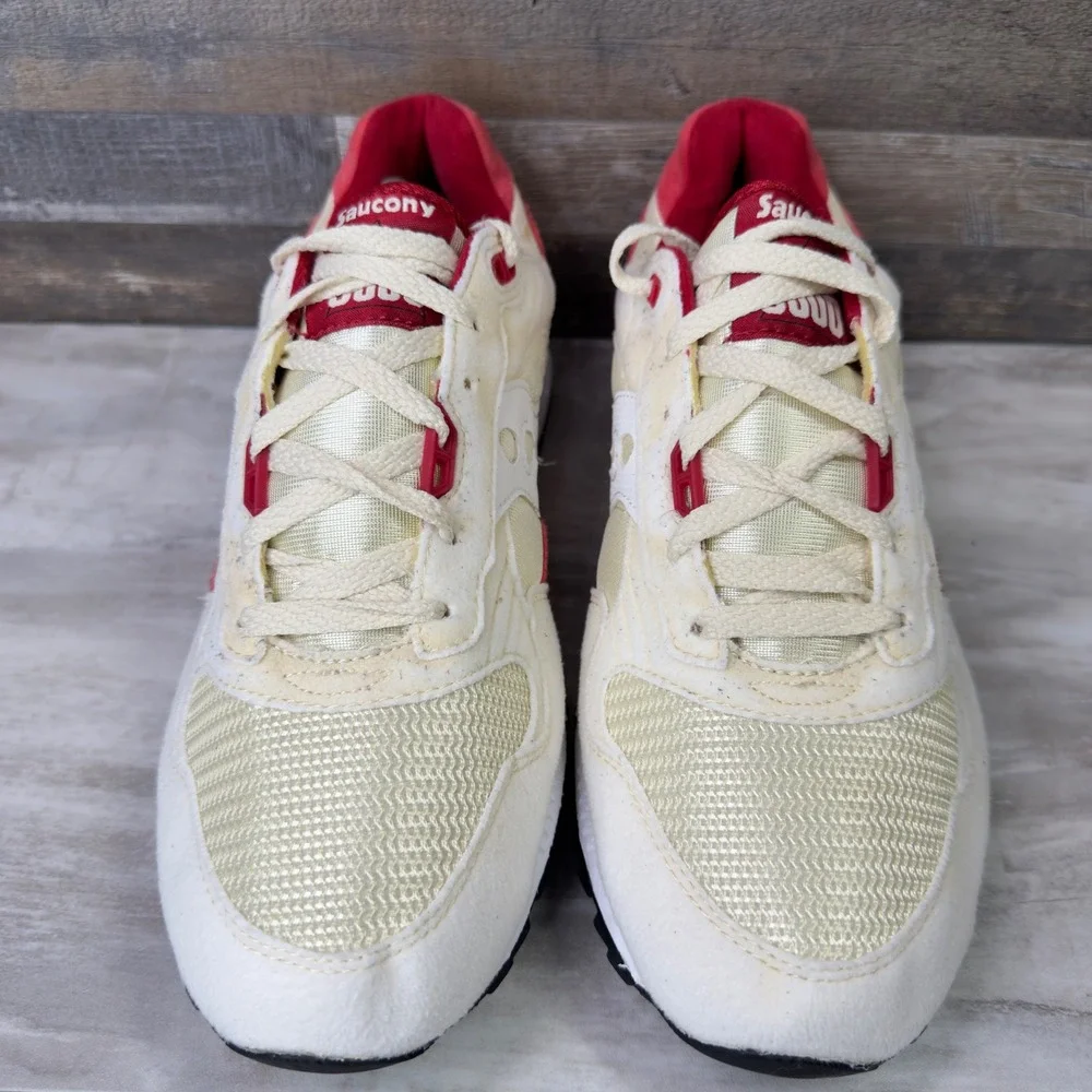 Saucony Shadow 5000 Men Size 11 Sneakers Retro Running Cream Red 2015